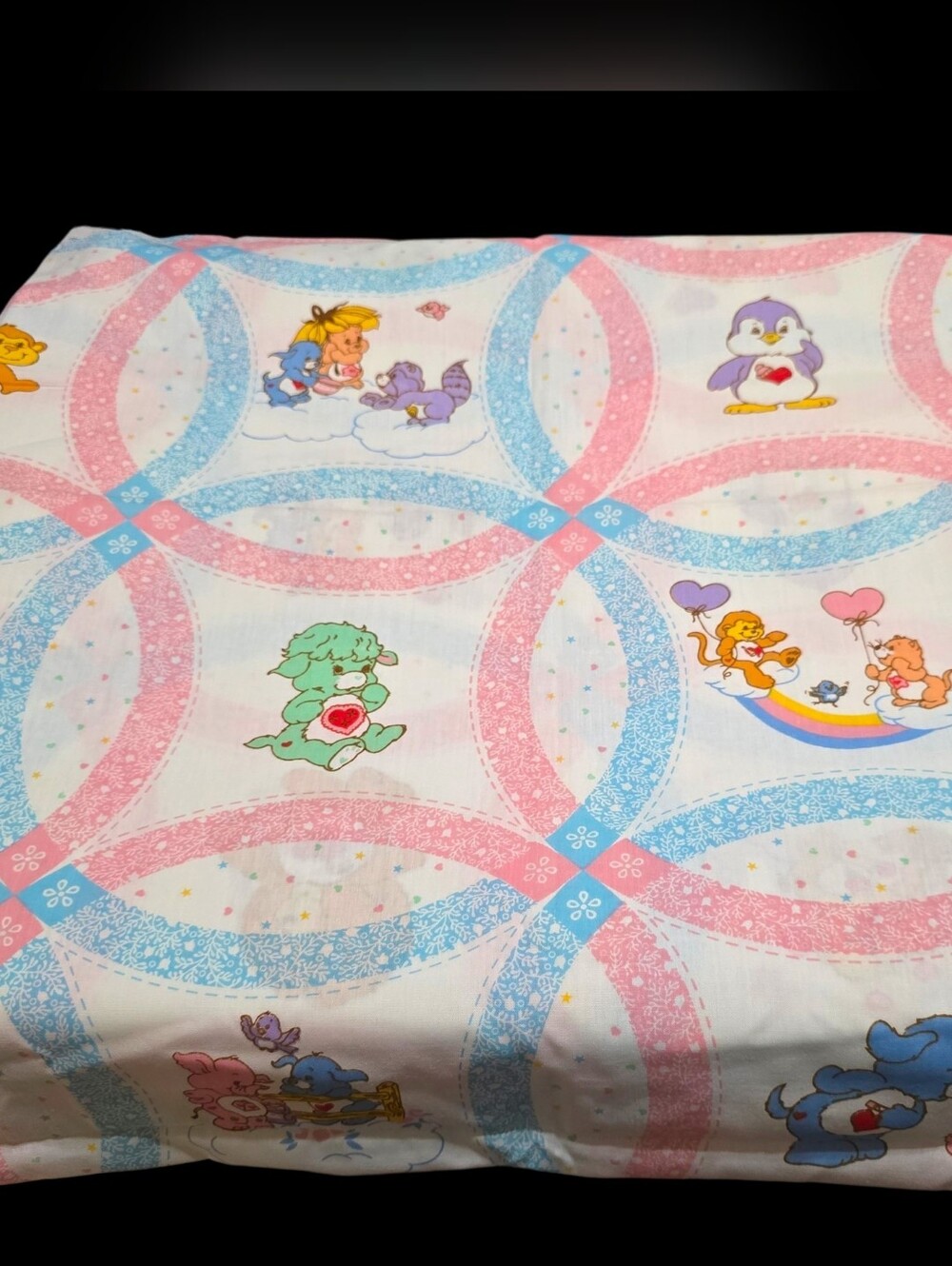 Vintage | Care Bears Pink & Blue Baby Fabric